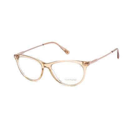 Tom Ford Women's Eyeglasses - Full Rim Shiny Light Brown Cat Eye Frame | FT5509 045 ,