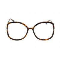 Tom Ford Women's Eyeglasses - Oversized Shape Dark Havana Acetate Frame | FT5845-B 052 ,