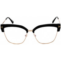 Tom Ford Women's Eyeglasses - Shiny Black Acetate/Metal Cat Eye Frame | FT5547-B 001 ,