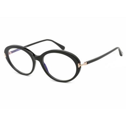 Tom Ford Women's Eyeglasses - Shiny Black Round Full-Rim Plastic Frame | FT5675-B 001 ,