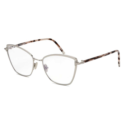 Tom Ford Women's Eyeglasses - Shiny Palladium Cat-Eye Metal Frame | FT5740-B 016 ,