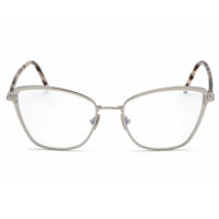 Tom Ford Women's Eyeglasses - Shiny Palladium Cat-Eye Metal Frame | FT5740-B 016 ,