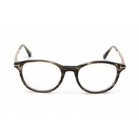 Tom Ford Women's Eyeglasses - Shiny Striped Black Round Plastic Frame | FT5553-B 056 ,