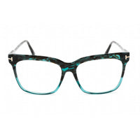 Tom Ford Women's Eyeglasses - Shiny Teal Plastic Square Shape Frame | FT5768-B 056 ,