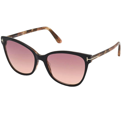 Tom Ford Women's Sunglasses - Ani Gradient Bordeaux Lens Black Frame | FT08445805T ,