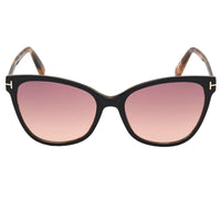 Tom Ford Women's Sunglasses - Ani Gradient Bordeaux Lens Black Frame | FT08445805T ,