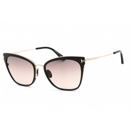 Tom Ford Women's Sunglasses - Cat Eye Plastic Frame Gradient Brown Lens | FT0843 01F ,