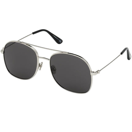 Tom Ford Women's Sunglasses - Delilah Shiny Palladium Pilot Metal Frame | FT0758 5816A ,