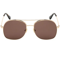 Tom Ford Women's Sunglasses - Delilah Shiny Rose Gold Aviator Frame | FT0758 5828E ,