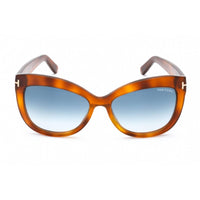 Tom Ford Women's Sunglasses - Full Rim Blonde Havana Plastic Cat Eye | FT0524 53W ,