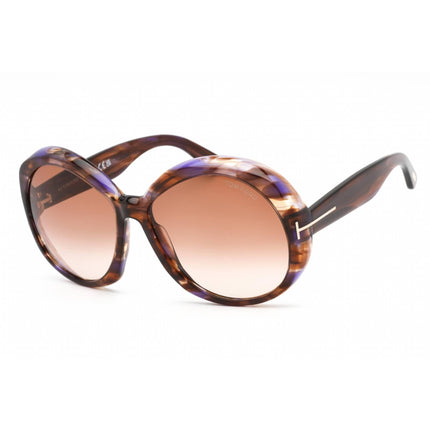 Tom Ford Women's Sunglasses - Full Rim Colored Havana Plastic Oversized | FT1010 55Z ,