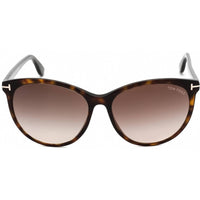 Tom Ford Women's Sunglasses - Full Rim Dark Havana Cat Eye Shape Frame | FT0787 52F ,