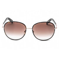 Tom Ford Women's Sunglasses - Full Rim Dark Havana Oval Shape Metal Frame | FT0498 52F ,