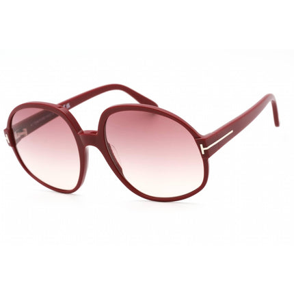 Tom Ford Women's Sunglasses - Full Rim Shiny Bordeaux Oval Shape Frame | FT0991 69T ,