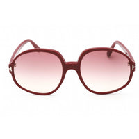 Tom Ford Women's Sunglasses - Full Rim Shiny Bordeaux Oval Shape Frame | FT0991 69T ,