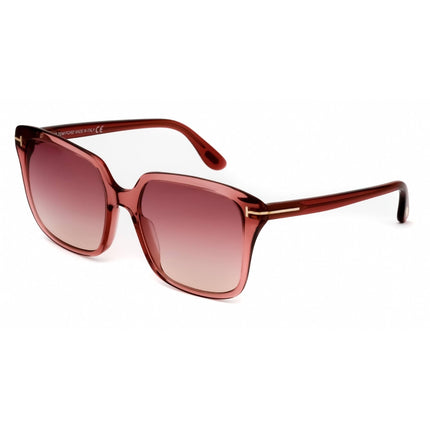 Tom Ford Women's Sunglasses - Full Rim Shiny Pink Plastic Rectangular | FT0788 72T ,