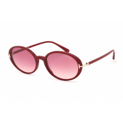 Tom Ford Women's Sunglasses - Full Rim Shiny Red Plastic Oval Frame | FT0922 66T ,
