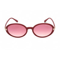 Tom Ford Women's Sunglasses - Full Rim Shiny Red Plastic Oval Frame | FT0922 66T ,
