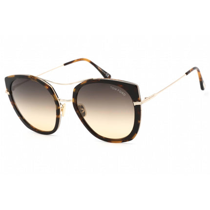 Tom Ford Women's Sunglasses - Gradient Smoke Lens Cat Eye Metal Frame | FT0760 55B ,