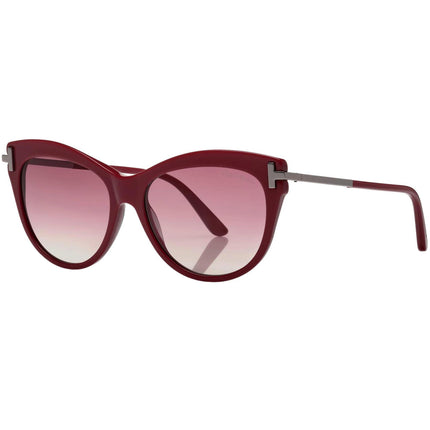 Tom Ford Women's Sunglasses - Kira Gradient Bordeaux Lens Cat Eye Frame | FT0821 69T ,