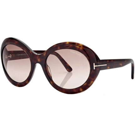 Tom Ford Women's Sunglasses - Liya Dark Havana Full Rim Acetate Frame | FT09186052F ,