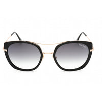 Tom Ford Women's Sunglasses - Shiny Black Metal Frame Gradient Smoke Lens | FT0760 01B ,