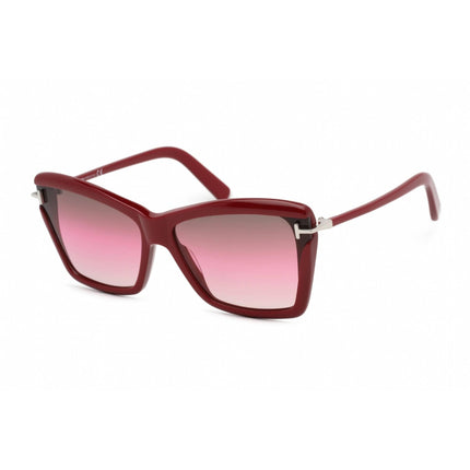 Tom Ford Women's Sunglasses - Shiny Bordeaux Frame Gradient Brown Lens | FT0849 69F ,
