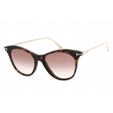 Tom Ford Women's Sunglasses - Shiny Dark Havana Cat Eye Frame Brown Lens | FT0662 52F ,