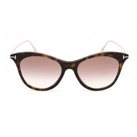 Tom Ford Women's Sunglasses - Shiny Dark Havana Cat Eye Frame Brown Lens | FT0662 52F ,