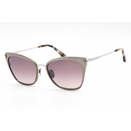 Tom Ford Women's Sunglasses - Shiny Dark Ruthenium Metal Cat Eye Frame | FT0843 12U ,