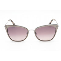 Tom Ford Women's Sunglasses - Shiny Dark Ruthenium Metal Cat Eye Frame | FT0843 12U ,