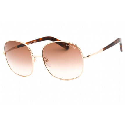 Tom Ford Women's Sunglasses - Shiny Rose Gold Frame Brown Gradient Lens | FT0499 28F ,