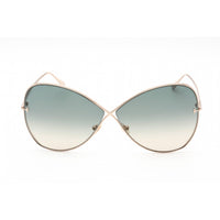 Tom Ford Women's Sunglasses - Shiny Rose Gold Frame Gradient Green Lens | FT0842 28P ,