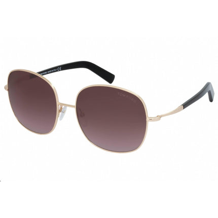 Tom Ford Women's Sunglasses - Shiny Rose Gold Frame Violet Gradient Lens | FT0499 28T ,