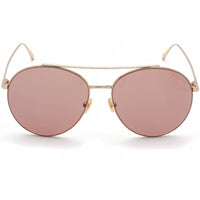 Tom Ford Women's Sunglasses - Shiny Rose Gold Round Metal Violet Lens | FT0757 28Y ,