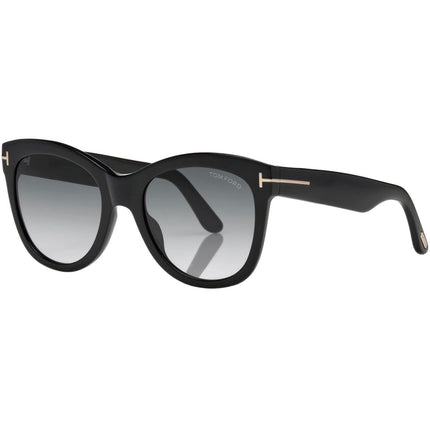 Tom Ford Women's Sunglasses - Wallace Black Acetate Frame Grey Lens | FT08705401B ,
