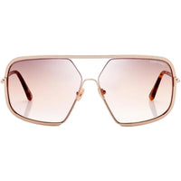 Tom Ford Women's Sunglasses - Warren Rose Gold Frame Brown Mirror Lens | FT08676328G ,