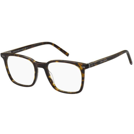Tommy Hilfiger Men's Eyeglasses - Havana Square Full-Rim Acetate Frame | TH 1942 86 ,