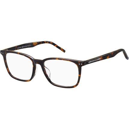 Tommy Hilfiger Men's Eyeglasses - Havana Square Full-Rim Plastic Frame | TH 1737/F 86 ,