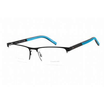 Tommy Hilfiger Men's Eyeglasses - Matte Black Blue Rectangular Frame | Th 1594 00VK 00 ,
