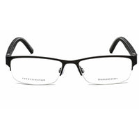 Tommy Hilfiger Men's Eyeglasses - Matte Black Half-Rim Plastic Frame | TH 1496 0003 00 ,
