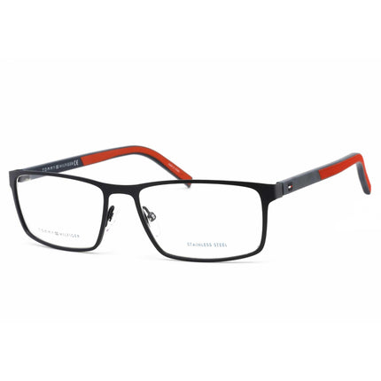 Tommy Hilfiger Men's Eyeglasses - Matte Blue Metal Rectangular Frame | Th 1593 0IPQ 00 ,