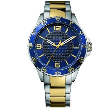Tommy Hilfiger Men's Quartz Watch - Blue Dial Two Tone Steel Bracelet | 1790839 ,