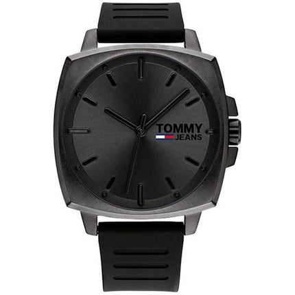 Tommy Hilfiger Men's Quartz Watch - Tommy Jeans Dark Grey Dial Rubber Strap | 1791864 ,