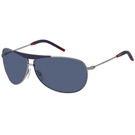 Tommy Hilfiger Men's Sunglasses - Dark Ruthenium Metal Aviator | TH 1796/S 0R81 KU ,