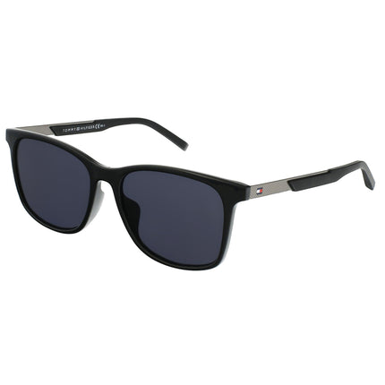 Tommy Hilfiger Men's Sunglasses - Grey Blue Lens Black Frame | TH 1679/F/S 0807 IR ,