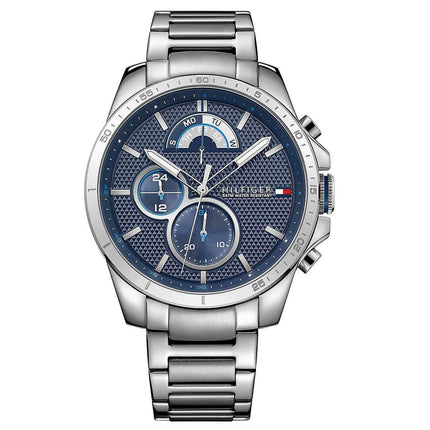 Tommy Hilfiger Men's Watch - Decker Blue Dial Stainless Steel Bracelet | 1791348 ,