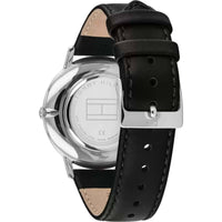 Tommy Hilfiger Men's Watch - James Black Dial Genuine Leather Strap Quartz | 1791651 ,