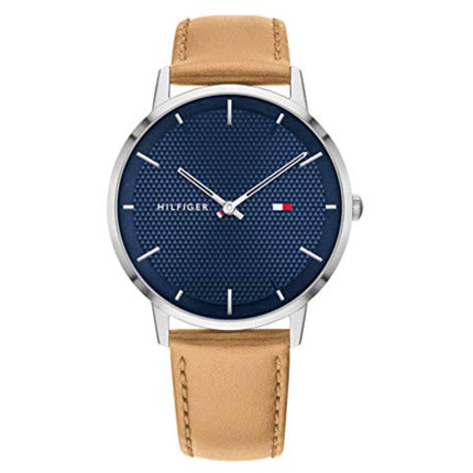 Tommy Hilfiger Men's Watch - James Blue Dial Genuine Leather Strap Quartz | 1791652 ,