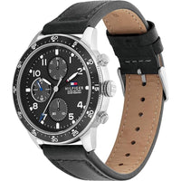 Tommy Hilfiger Men's Watch - Jimmy Black Dial Genuine Leather Strap Quartz | 1791947 ,